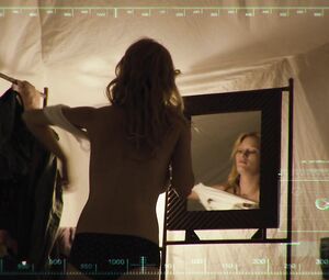 Hot actress Ashley Hinshaw from movie The Pyramid (2014)
