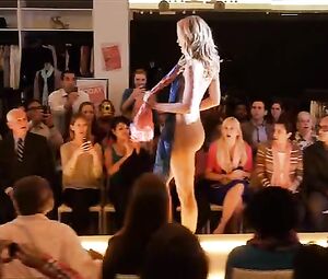 Short Naked on Stage scene of Leslie Bibbfrom the TV Show "SALEM ROGERS" s01e01