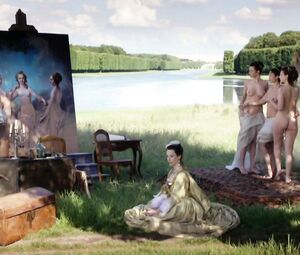 Blandine Bury, Coralie Revel, Lea Wiazemsky naked - Louis XV, Bordertown