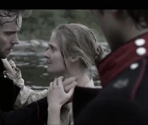 Soldier fucks sexy Marie Tourell Soderberg outdoors in TV series 1864 E02-03